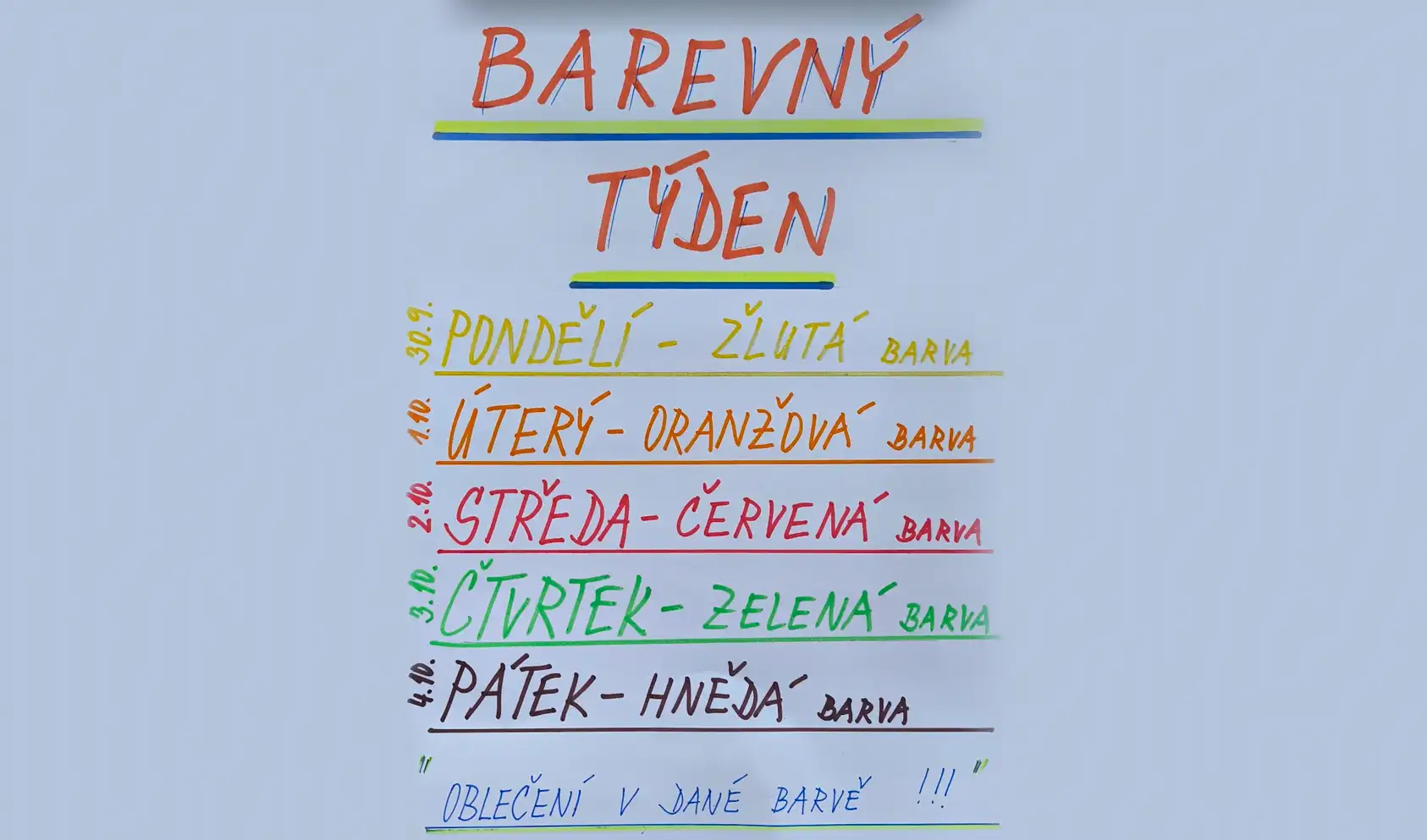 Barevný týden 0