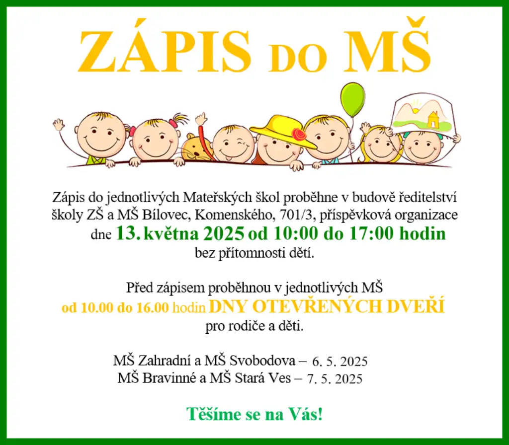 Zápis do MŠ